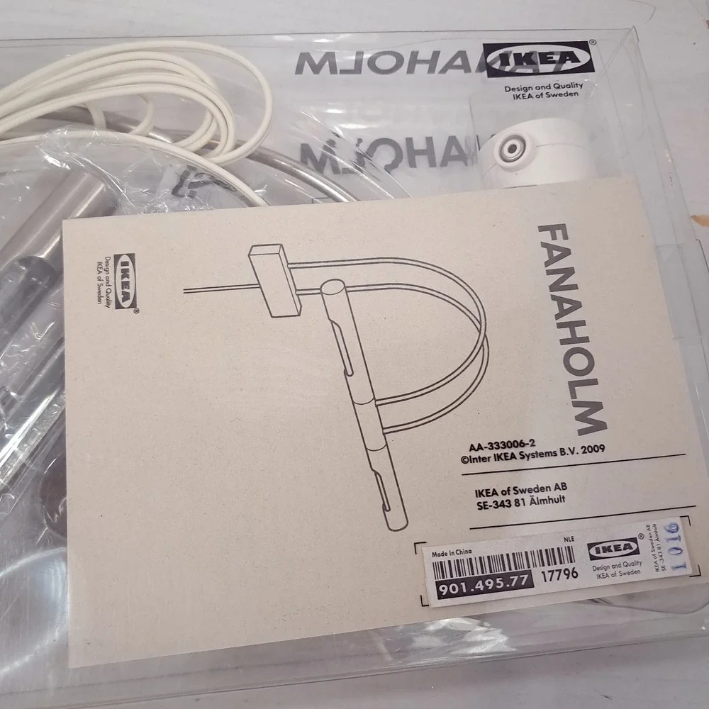 NEW Ikea Fanaholm Chrome Silver Wall Picture art Light Lamp Modern Lighting